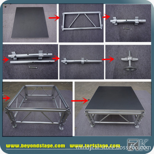 quickly assemble aluminum square tube simple stage